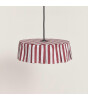 Nobodinoz Vibes Aydınlatma Şapkası, 40cm çap, Maroon Stripes