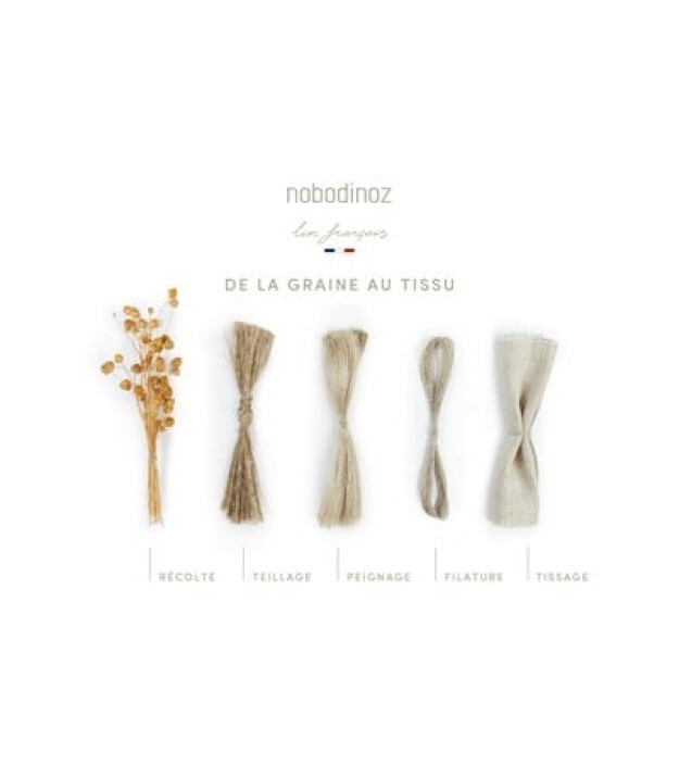 Nobodinoz Lin Francais Yaprak Garland // Greige