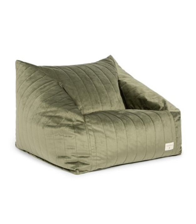 Nobodinoz Puf Chelsea Velvet // Olive Green