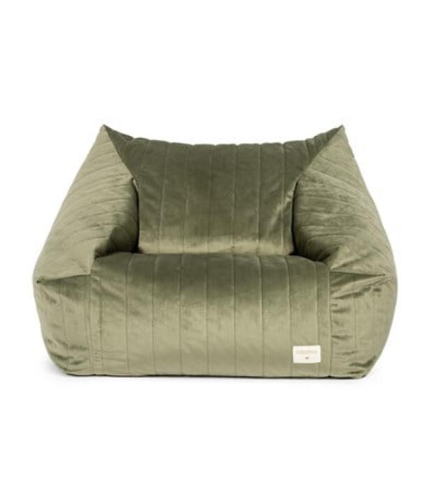 Nobodinoz Puf Chelsea Velvet // Olive Green