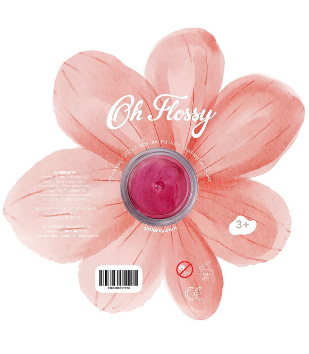 Oh Flossy Çocuk Renkli Doğal Ruj / Flower
