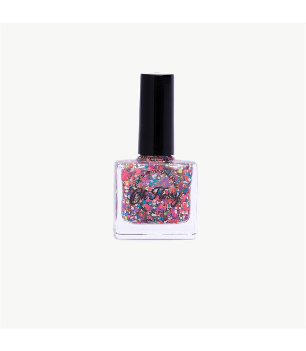Oh Flossy Çocuk Doğal Oje/ Confetti Glitter