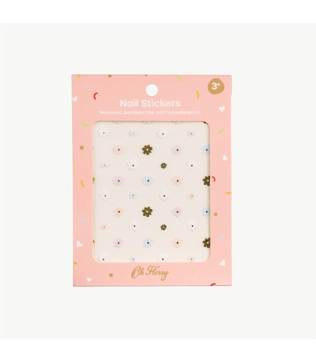 Oh Flossy Çocuk Doğal Tırnak Sticker/ Flowers