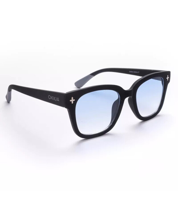 Okkia Giovanni G&uuml;neş G&ouml;zl&uuml;ğ&uuml; // Black & Grey (Blue Lenses)