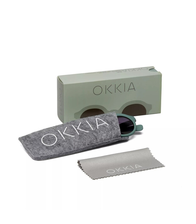 Okkia Lauro Round Güneş Gözlüğü // Green Sage - Black Gradyient
