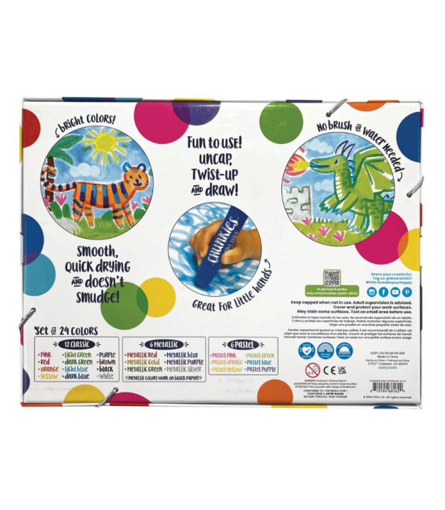 Ooly Chunkies Pastel Boyaa (24 Adet)