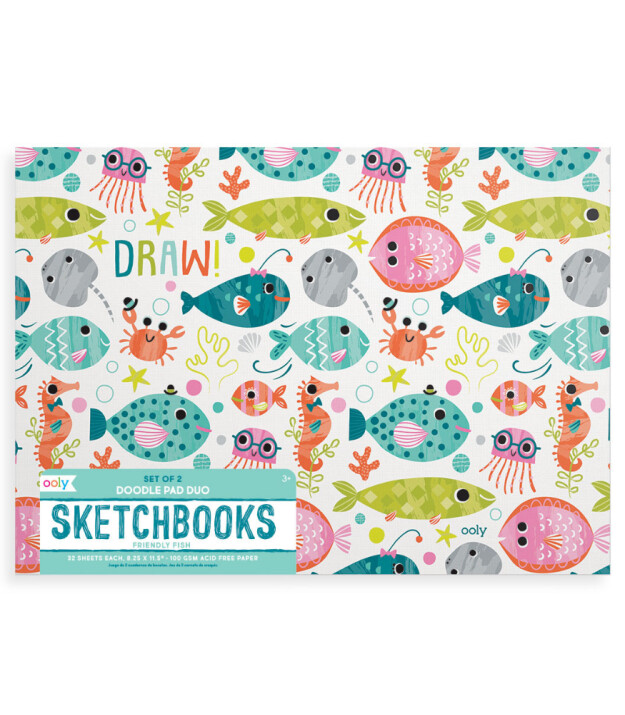 Ooly Doodle Pad Resim Defteri // Friendly Fish (2 Adet)