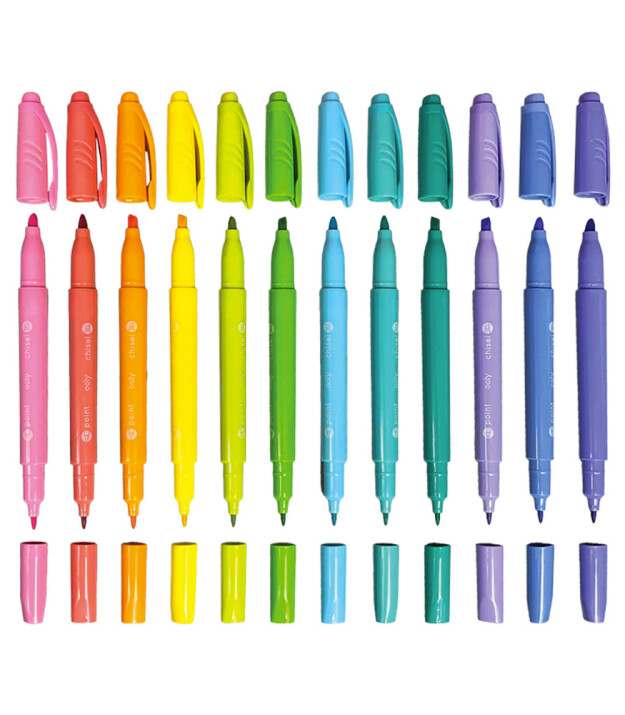 Ooly Pastel Hues Çift Uçlu Keçeli Kalem (12 Adet)