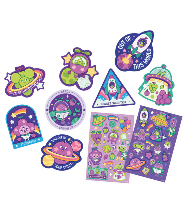 Ooly Kokulu Sticker Seti // Galaxy Grape
