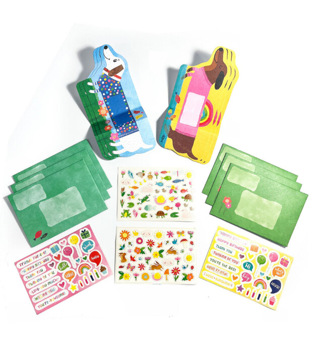 Ooly Tiny Tadas Not Kartları ve Sticker Seti // Playful Pups