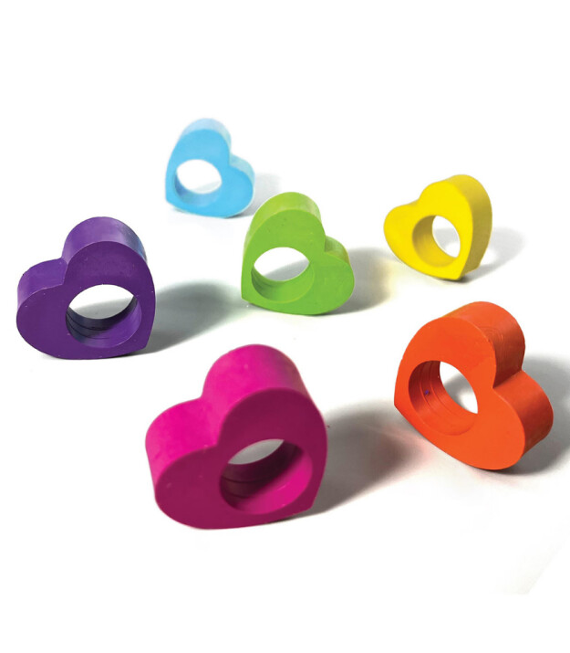 Ooly Heart Ring Mum Boya (6 Adet)