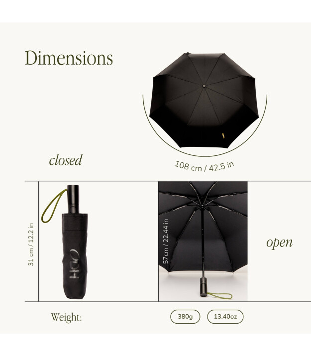 Original Duckhead The Daily Şemsiye // Siyah