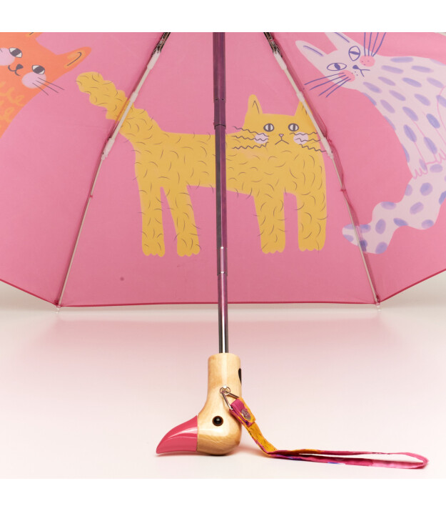 Original Duckhead Duck Kompakt Şemsiye // Arty - Cats Fuschia