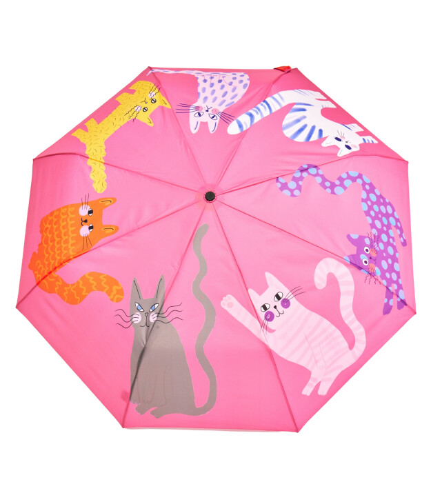 Original Duckhead Duck Kompakt Şemsiye // Arty - Cats Fuschia