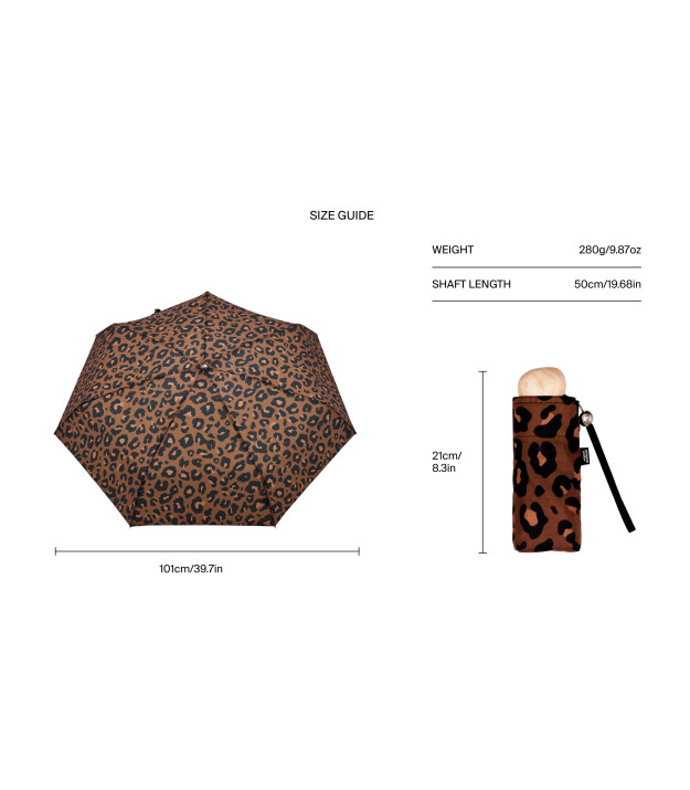 Original Duckhead The Mini ultra kompakt şemsiye Leopar