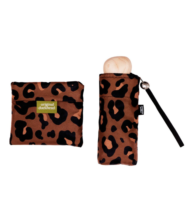 Original Duckhead The Mini ultra kompakt şemsiye Leopar