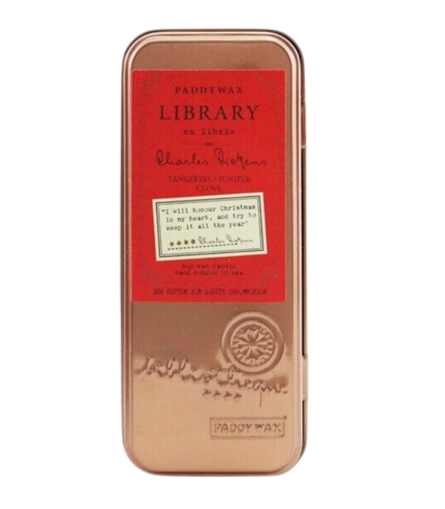 Paddywax Library Metal Kutu Mum // Charles Dıckens 56 gr - 2 Fitil