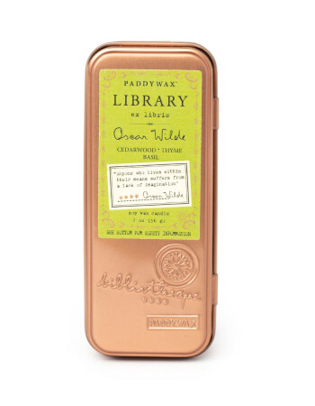 Paddywax Library Metal Kutu Mum // Oscar Wilde