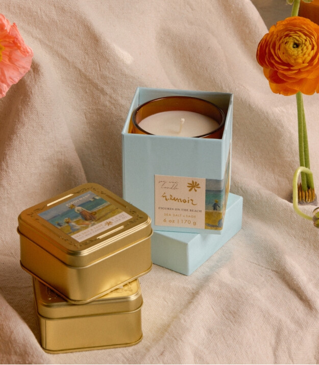 Paddywax Impressionist Metal Teneke Mum // Degas Renoir - Figures on the Beach