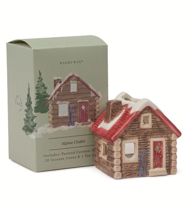 Paddywax No. Tütsü ve Tea Light Cabin Ev Mumluk // No: 05 Alpine Chalet