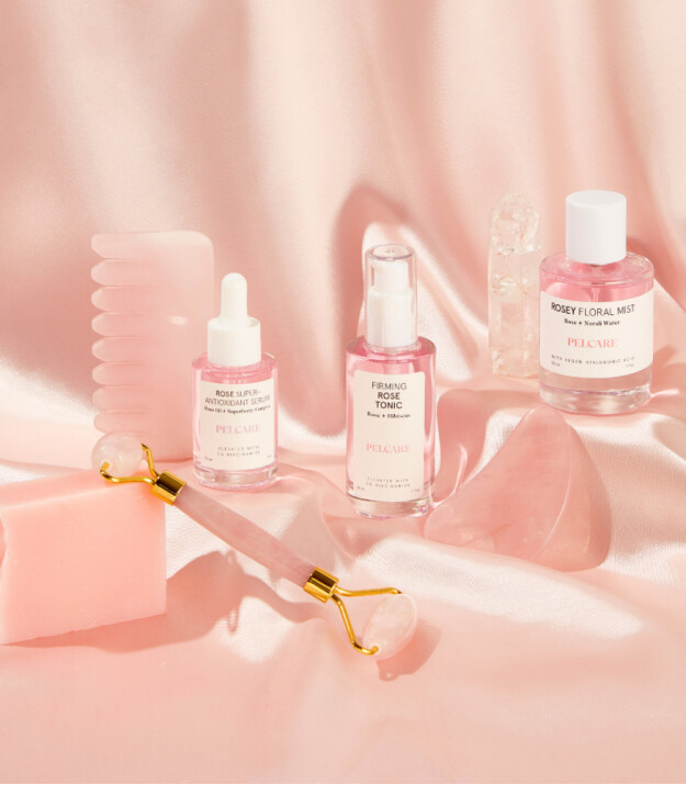 Pelcare Gua Sha Square // Rose Quartz