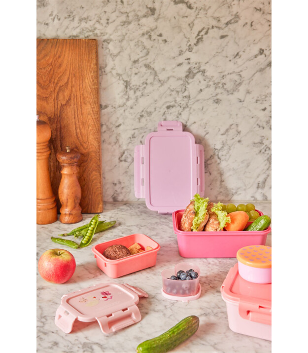 Rice Plastik Lunchbox - Pembe Ve A&ccedil;ık Kırmızı