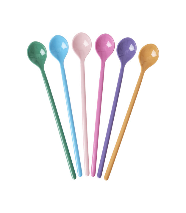 Rice Melamine Latte Kaşığı Seti // 6 Colors (6 Adet)