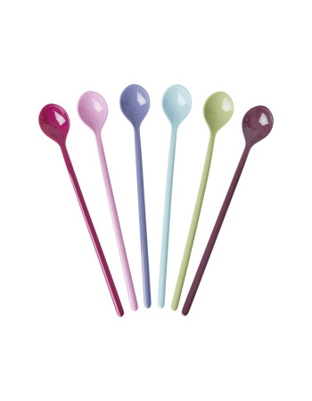 Rice Melamine Latte Kaşığı Seti // Colors (6 Adet)