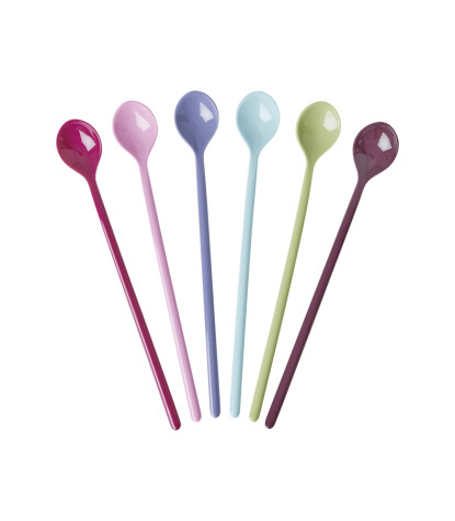 Rice Melamine Latte Kaşığı Seti // Colors (6 Adet)