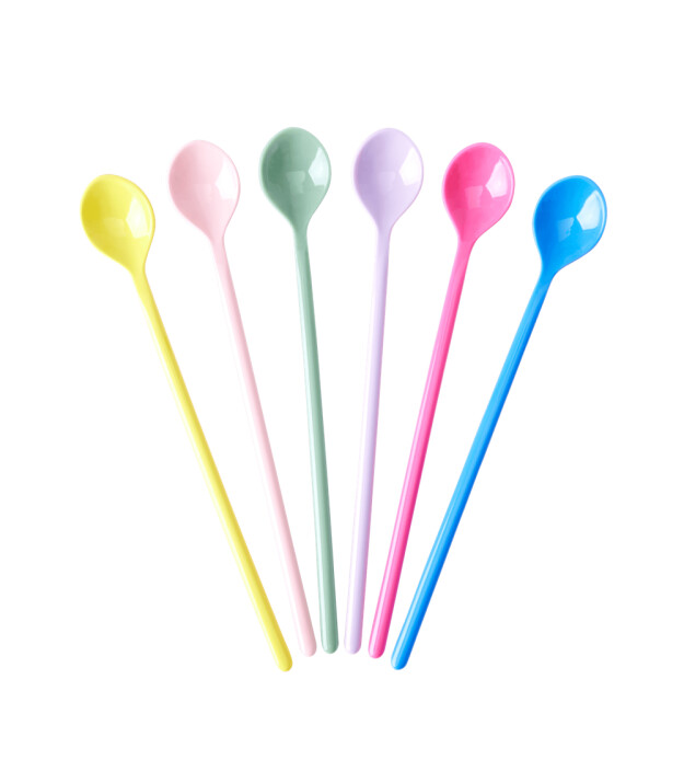 Rice Melamine Latte Kaşığı Seti // Color (6 Adet)