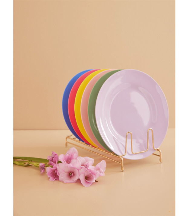Rice Melamine Round Yemek Tabak // 6 Colors (1 Adet)