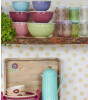 Rice Seramik Kase Set // Green & Aubergine & Lavender