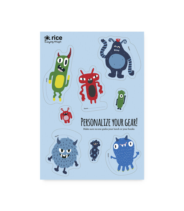 Rice Stickers Lunchbox - Canavarlar