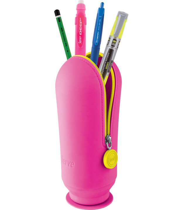 Serve Hoop Kalem Kutu // Fosforlu Pembe