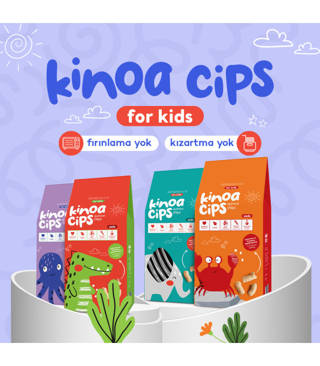 SlimPlus Co Kids Gl&uuml;tensiz Kinoa Cips // Neşeli Yenge&ccedil;