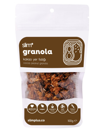 SlimPlus Co Glütensiz Granola (100 g) // Kakao & Yer Fıstığı
