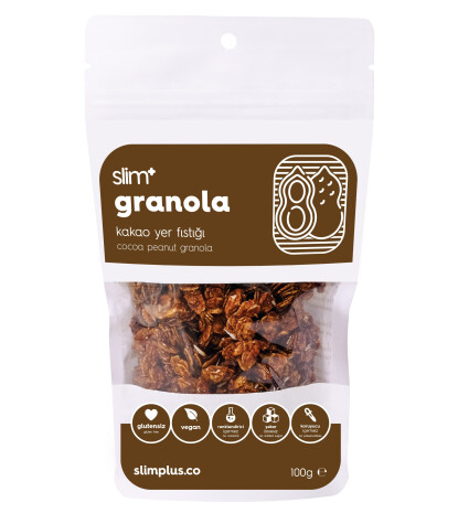 SlimPlus Co Glütensiz Granola (100 g) // Kakao & Yer Fıstığı