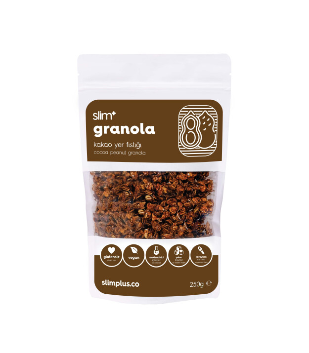 SlimPlus Co Glütensiz Granola (250 g) // Kakao & Yer Fıstığı