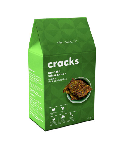 SlimPlus Co Glütensiz Cracks Atıştırmalık // Ispanaklı