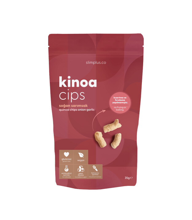 SlimPlus Co Glütensiz Kinoa Cipsi // Soğan & Sarımsak