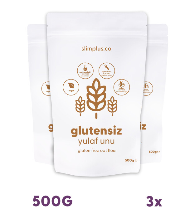 Slimplus.co 3 Paket 500 G Glutensiz Yulaf Unu