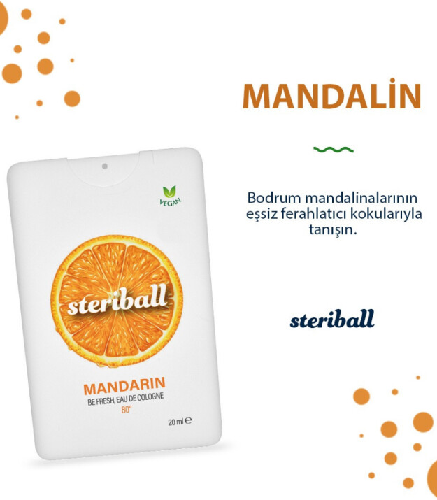 Steriball Be Fresh Kolonya (20 ml) // Mandalina
