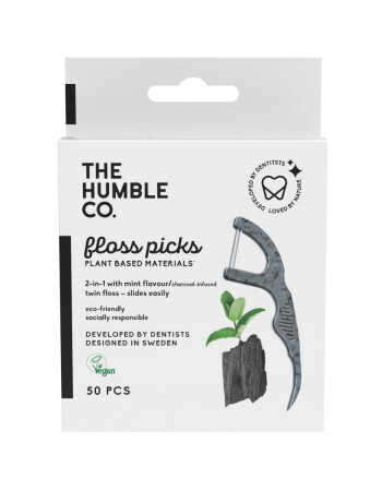 the Humble Co. Kürdanlı Diş İpi // Charcoal Kömür - Nane