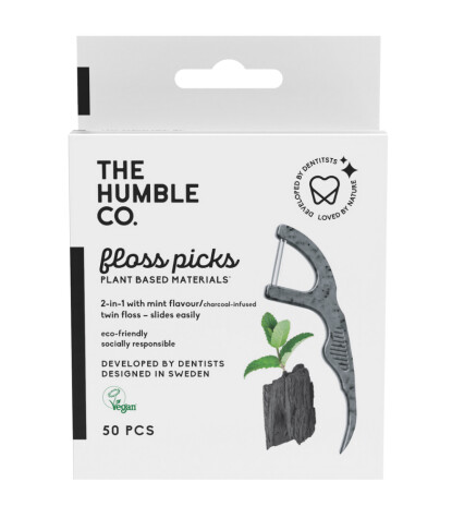 the Humble Co. Kürdanlı Diş İpi // Charcoal Kömür - Nane