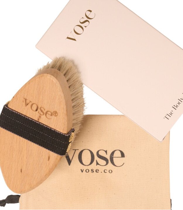 Vose Doğal At Kılı Vücut Fırçası // Black Rose