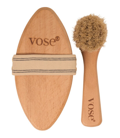 Vose Doğal At Kılı Fırça Set // Yüz Fırçası - Selülit (Vanilla)