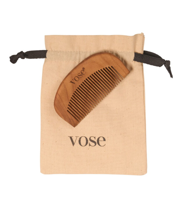 Vose Doğal Keçi Kılı Ahşap Fırça & Tarak Set