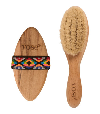 Vose Keçi Kılı Vücut Fırçası & Saç Fırçası Set