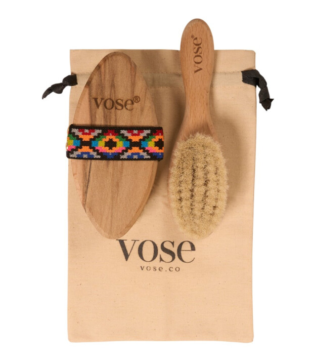 Vose Keçi Kılı Vücut Fırçası & Saç Fırçası Set