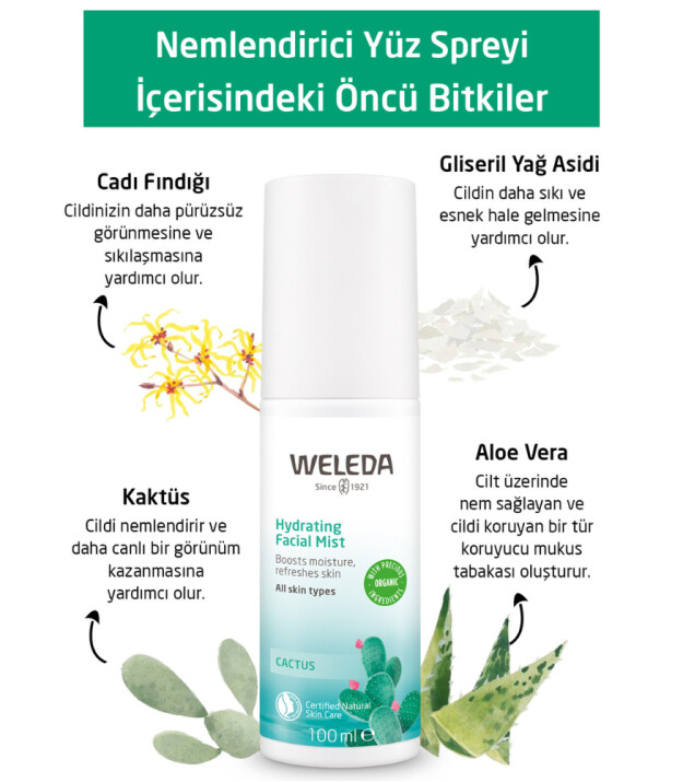 Weleda Cactus Nemlendirici Yüz Spreyi